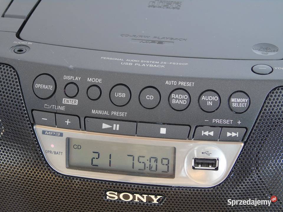 Radioodtwarzacz Sony USB mp3 CD radio AUX Elektronika Jasło