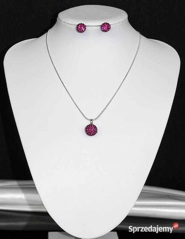 Komplet naszyjnik i kolczyki Cyrkonie łódzkie Łódź