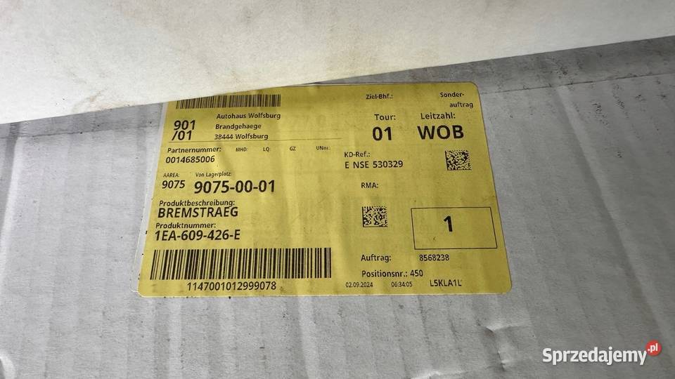 Skoda Enyaq IV VW ID4 TARCZA KOTWICZNA TYŁ PRAWA osobowe lubuskie Gorzów Wielkopolski sprzedam