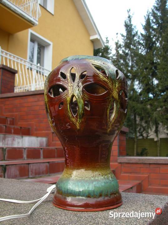 stara ceramiczna lampa lampka oryginał