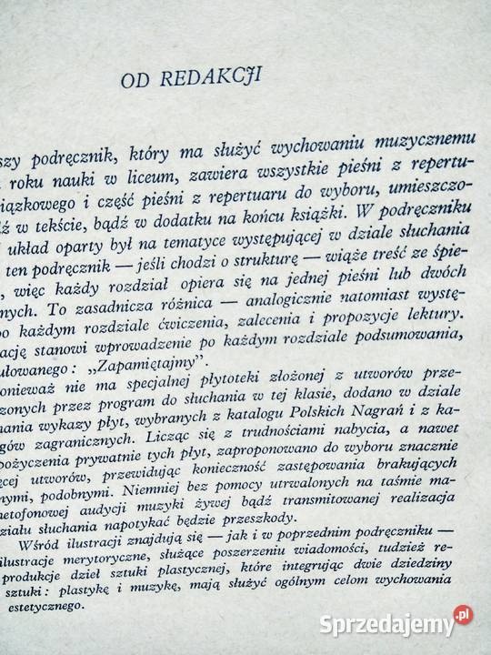 Wychowanie muzyczne antykwaryczne perełki Warszawa