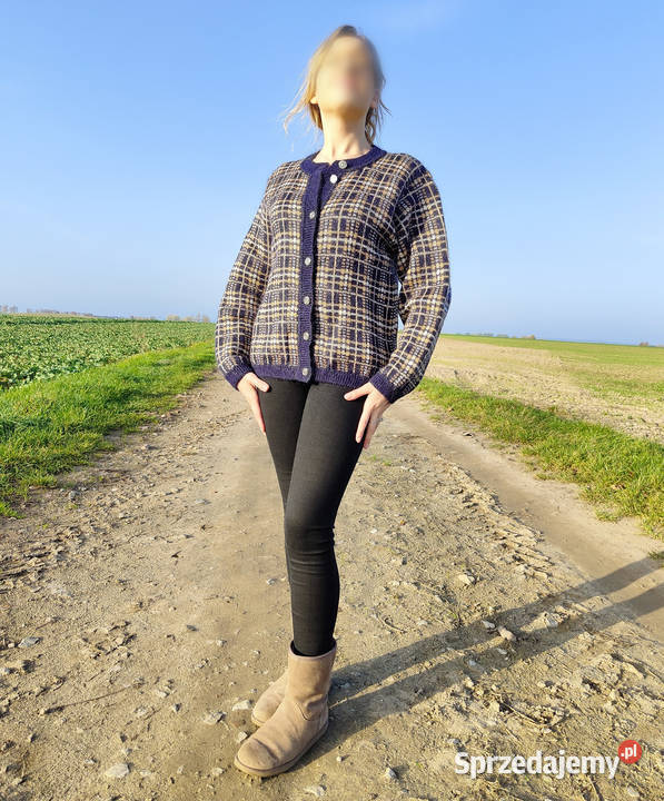 Sweter kardigan vintage M 38 Edinburgh moher zachodniopomorskie