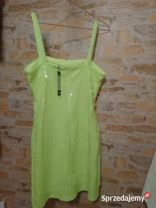 3638 SM Boohoo Bogato zdobiona sukienka cekinowa Rozmiar 38(M) Kraków