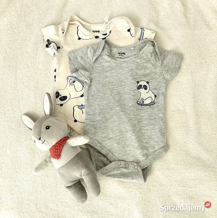 Body niemowlęce 62 Sinsay bawełna pandy panda Szczecin