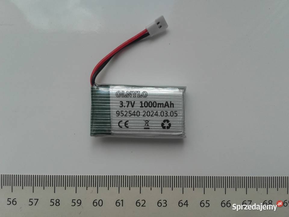 Akumulator LiPo 37V 1000mAh z wtyczą MX20 16g szary/srebrny Bydgoszcz