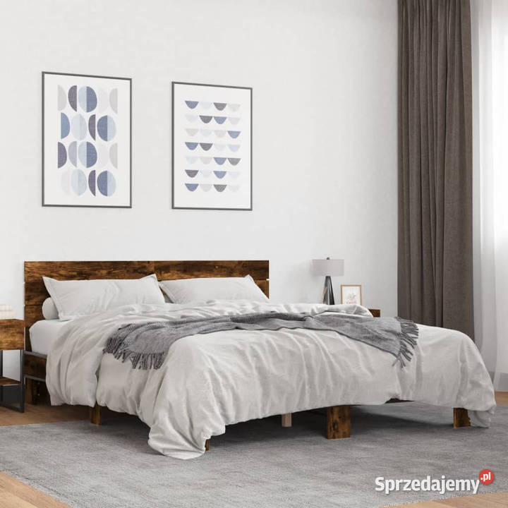 Rama łóżka przydymiony dąb 150x200 WM3280144 mazowieckie Warszawa