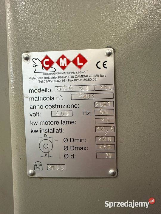 Wielopiła CML SCA320 odbiór materiału Juszczyn