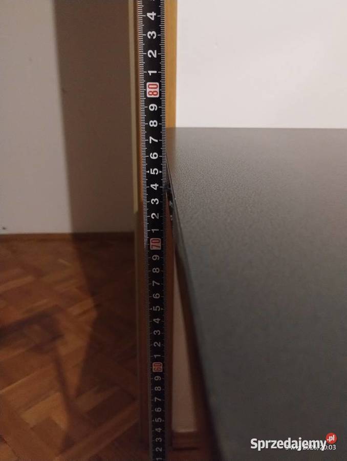 Biurko czarne z wysuwanym blatem pod klawiaturę 122cm Warszawa sprzedam
