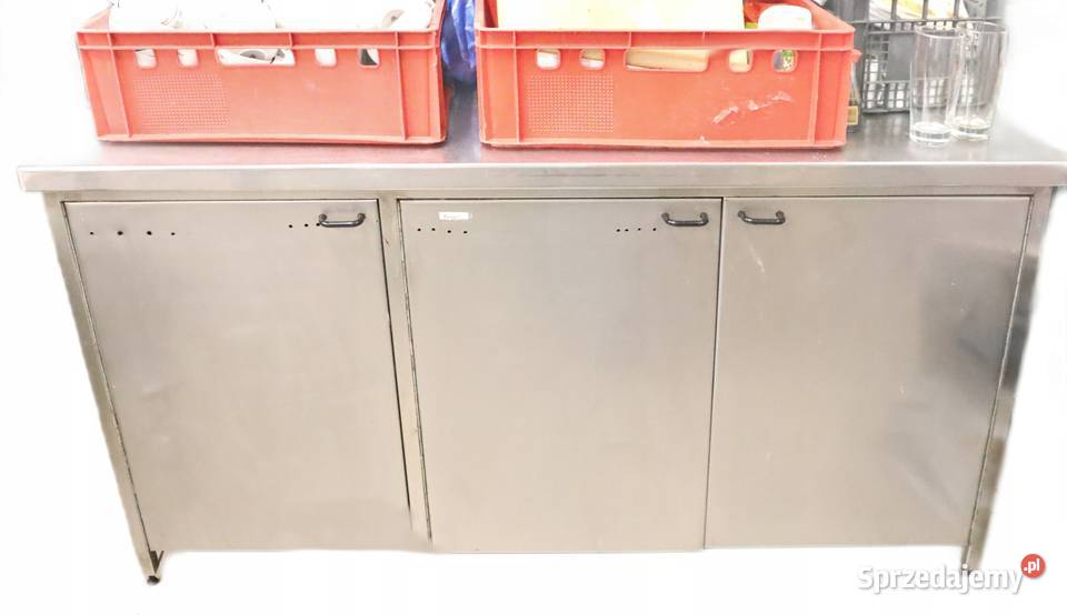 Stół gastronomiczny z półkami szafa robocza z
