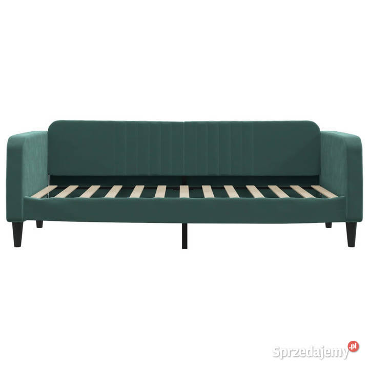 Sofa z funkcją spania ciemnozielona obita mazowieckie Warszawa