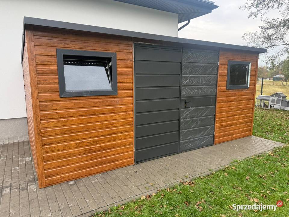 Domek Schowek Ogrodowy 54 złoty dąb ciemny Łódź