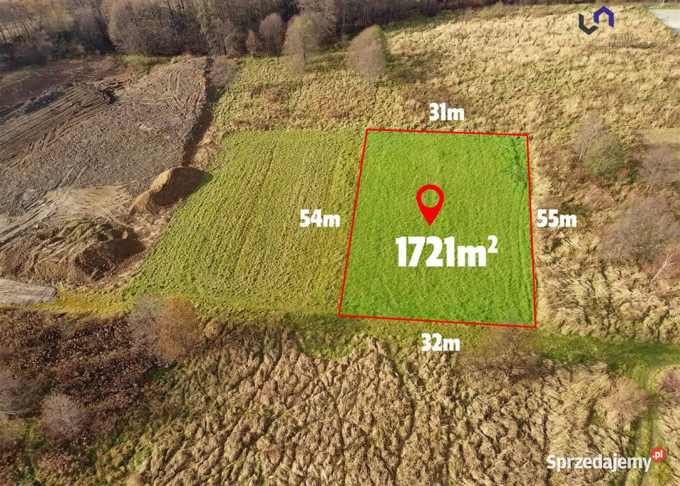 sprzedaży działki 1719m2 Wilkowice 32m