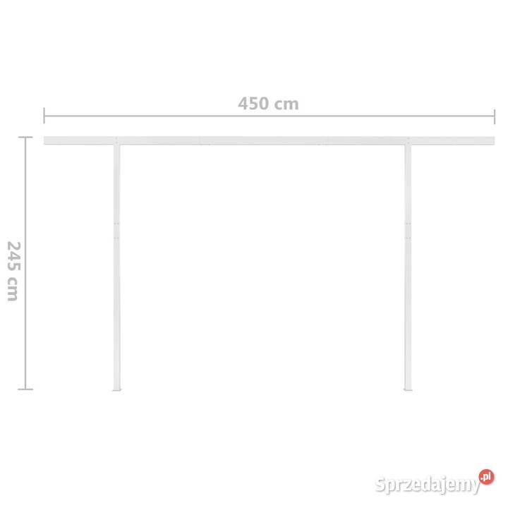 Ręcznie zwijana markiza z LED 5x3 m żółtobiała Warszawa