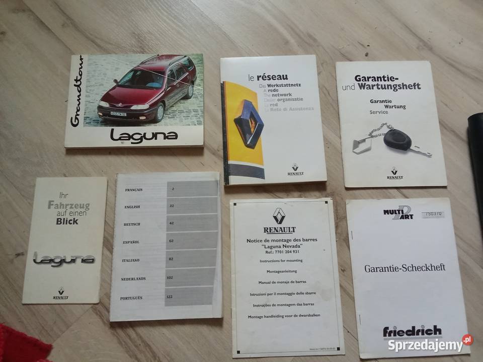 Instrukcja obsługi Renault Laguna w skórze śląskie Imielin