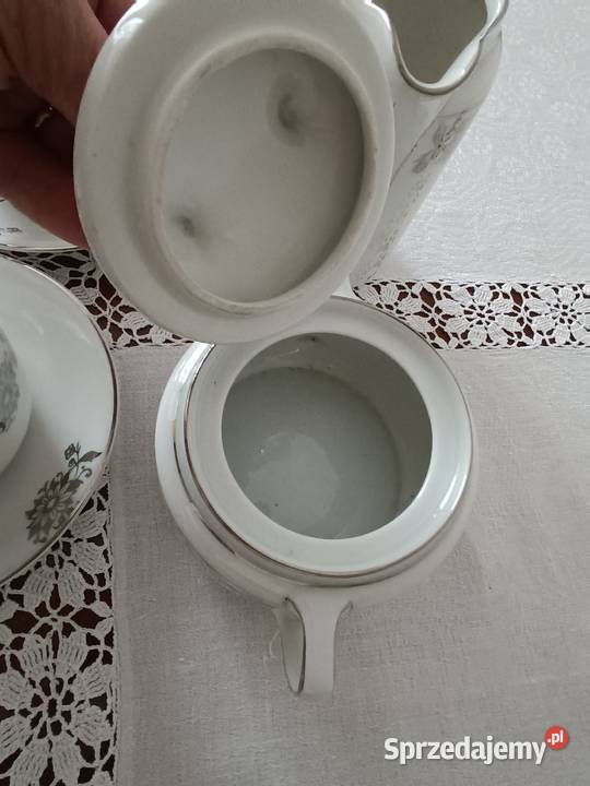 Porcelana KPM filiżanki mlecznik cukiernica