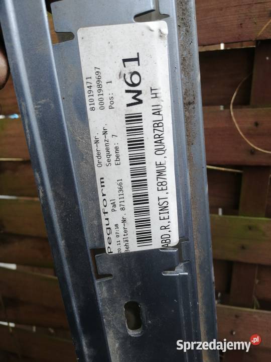 Listwa progowa prawa Bmw 1 e87 2007 a18 Szprotawa sprzedam