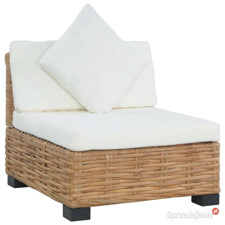 Sofa bez podłokietników z poduszkami naturalny sprzedam