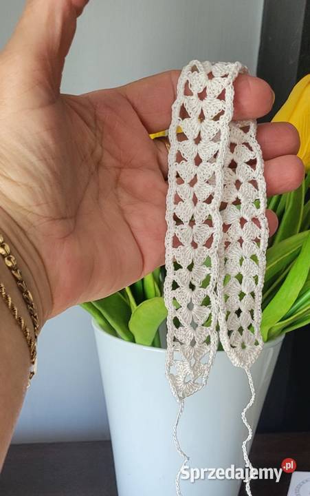 Choker kolczyki szydełkowe handmade Pleszew