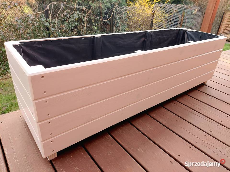 Donica drewniana biała Radomsko