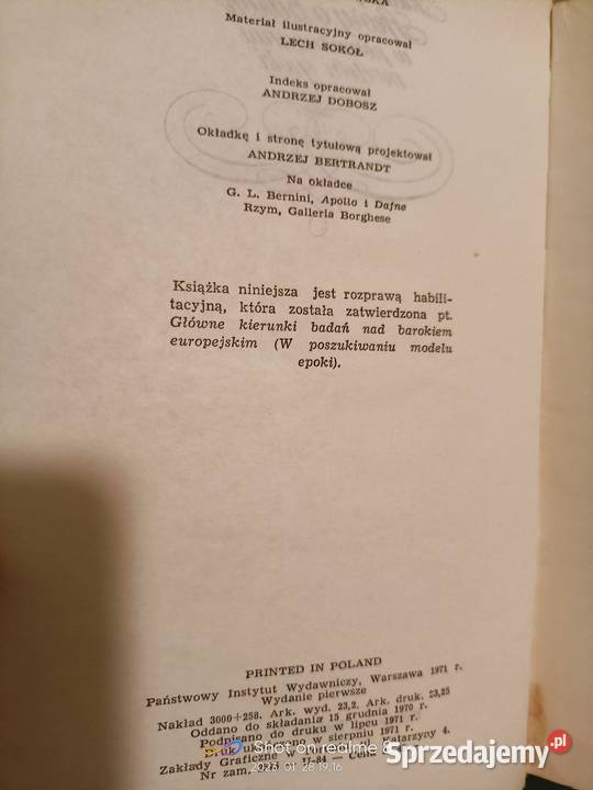 Spór o Barok Sobolewska książki Warszawa literaturoznawstwo
