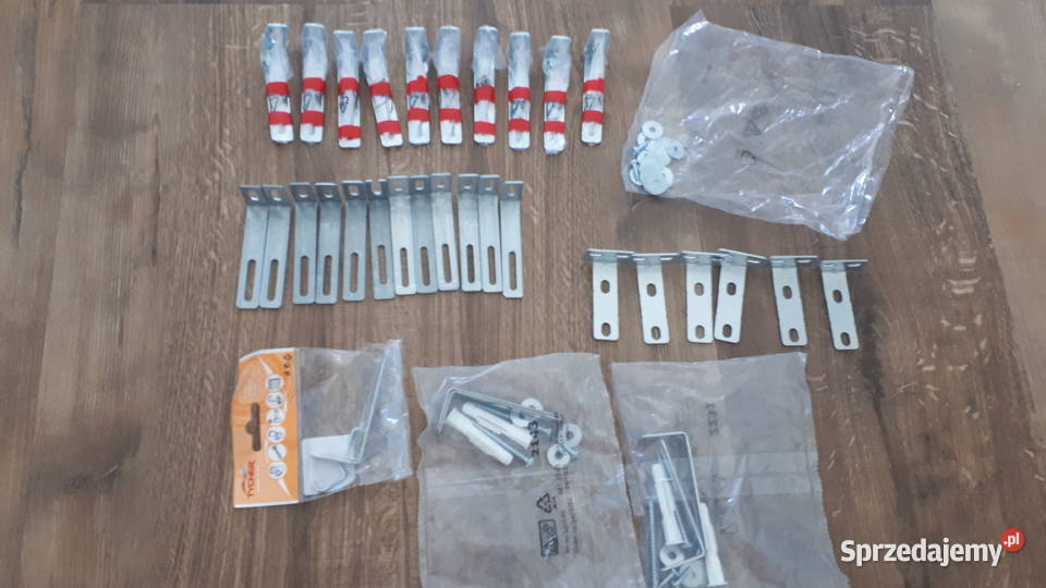 Zestaw nowych elementów do montażu mebli IKEA
