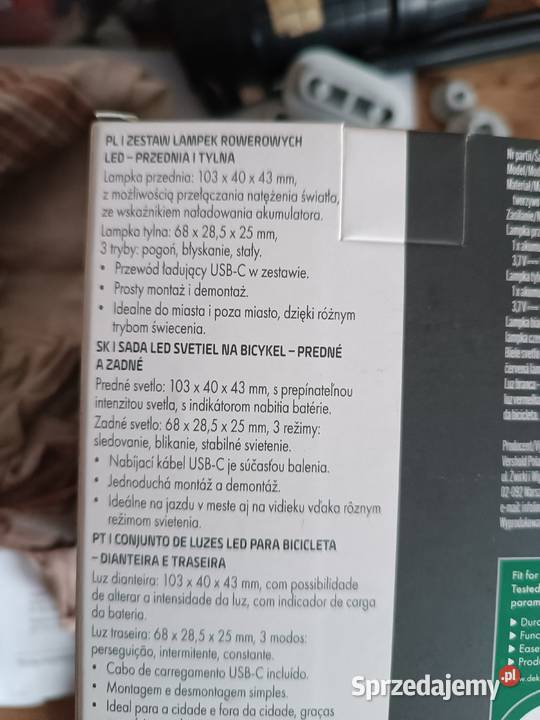 Lampki rowerowe 130 lm USB Tychy