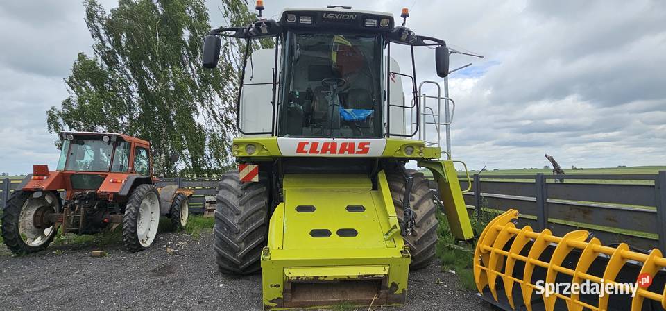 CLAAS LEXION 570 APS HYBRID 2010 heder V750 nieuszkodzony Zbożowe Rolnictwo Pobiedziska
