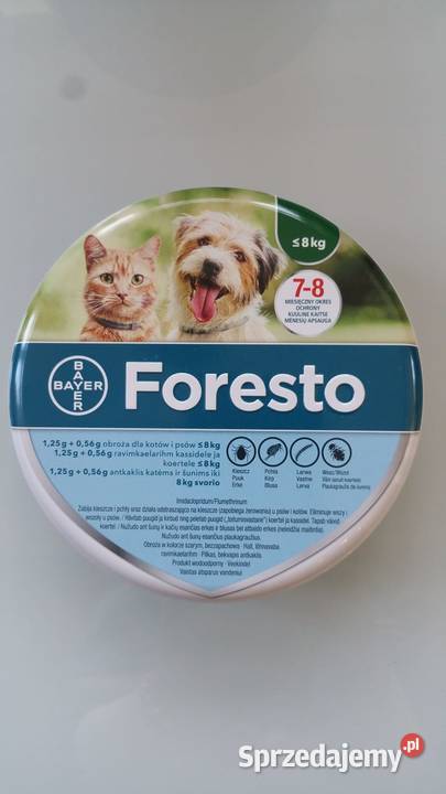 Foresto Obroża kotów i psów poniżej 8 pomorskie