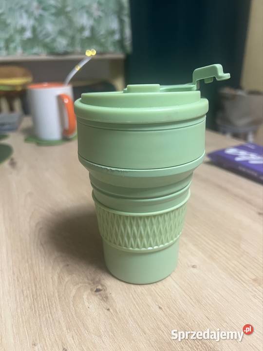 Skladany silikonowy kubek zielony Łódź
