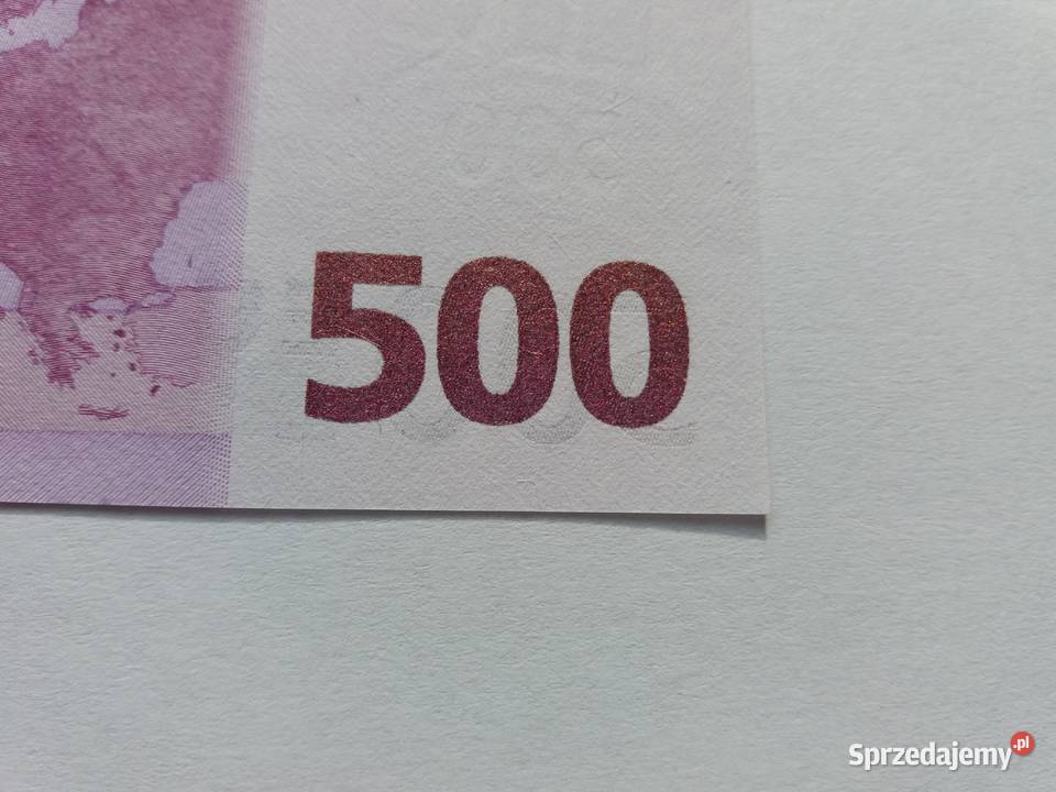 Banknot 500 EURO stan AU I Zawiercie sprzedam