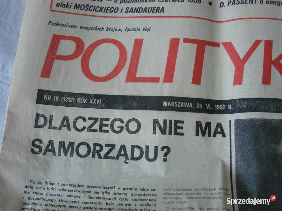 POLITYKA tygodnik czerwiec 1982r