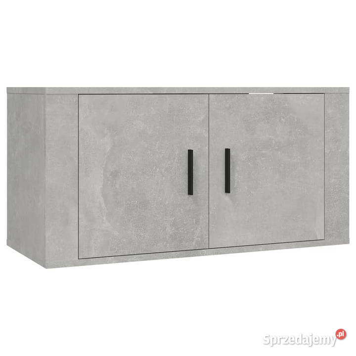 Wiszące szafki TV 2 szarość betonu 80x345x40 mazowieckie Warszawa