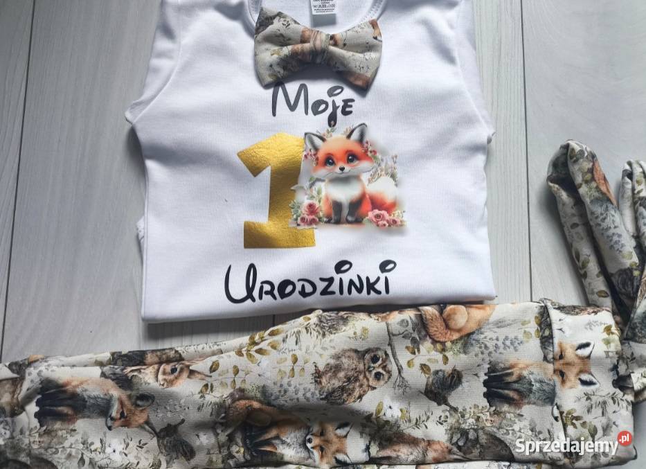 Komplet na roczek chłopca mstylroczek pierwsze fioletowy Nysa