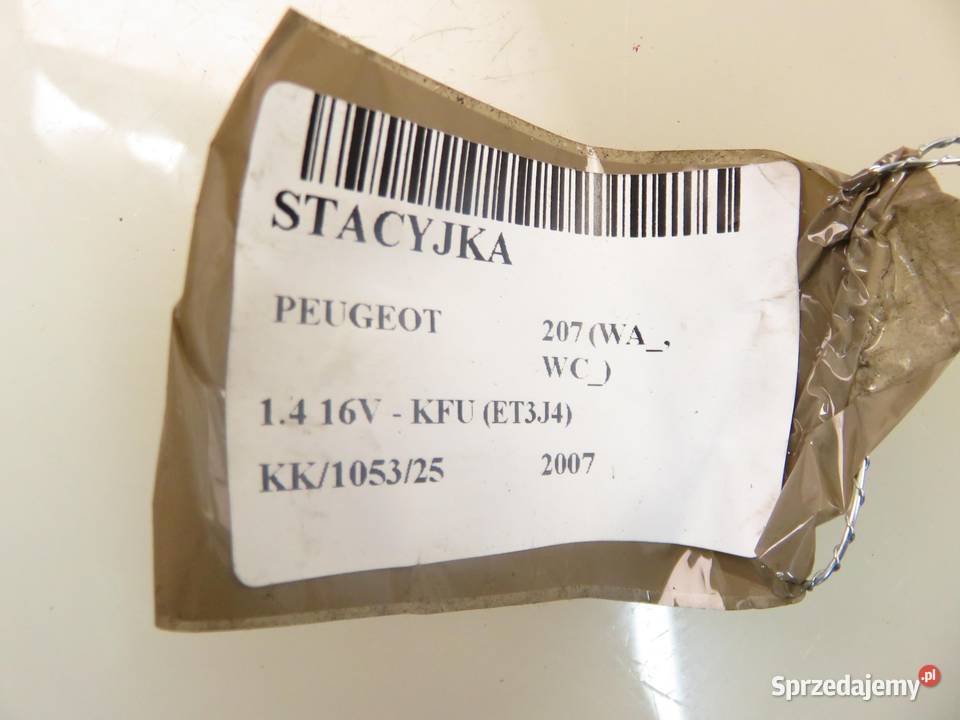 STACYJKA PEUGEOT 207 9663123280
