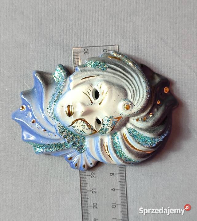 Maska wenecka ceramiczna do zawieszenia na Jasień