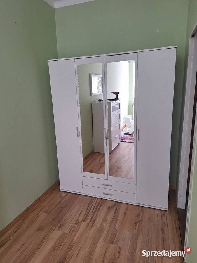 Szafa czterodrzwiowa biała 160 Szafy i garderoby Poznań