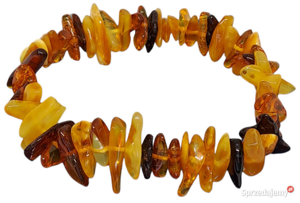 Bransoletka z bursztynu bursztyn sieczka koniak