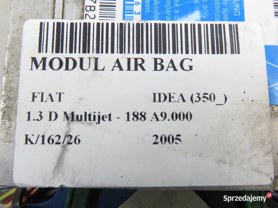 MODUŁ AIRBAG FIAT IDEA 350 51752040 Skrzynki bezpieczników
