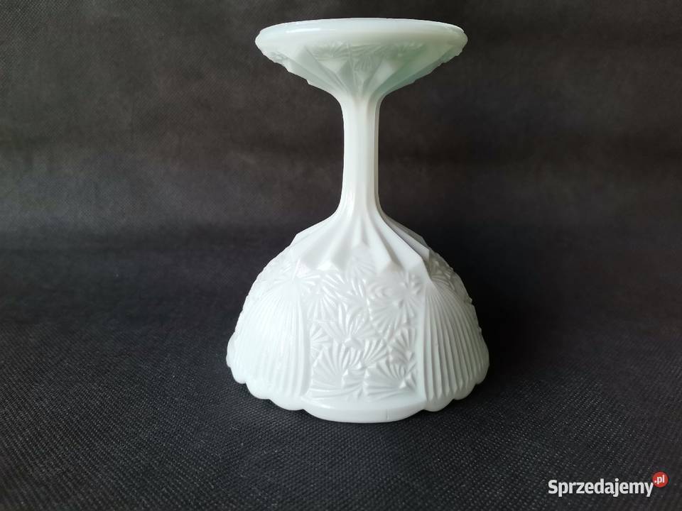 Stara biała cukierniczka cukiernica Wachlarze Katowice