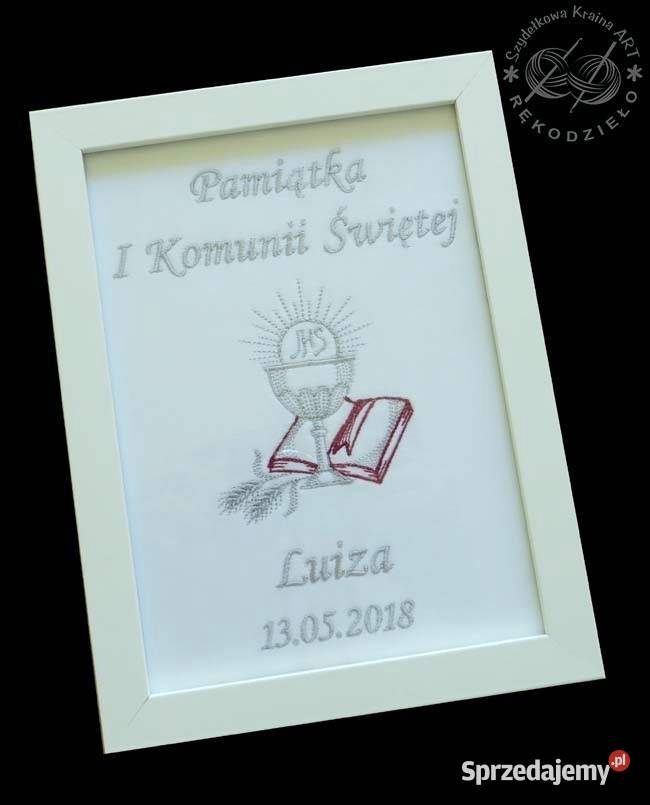 Pamiątka I Komunii Świętej obrazek ramka Toruń