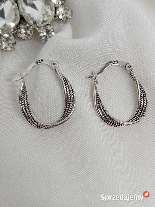 Kolczyki klasyczne 925 srebro Olesno