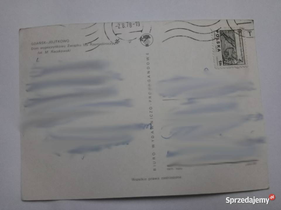 Pocztówka Gdańsk z 1978r Ze znaczkiem Pocztówki i karty telefoniczne Dąbrowa Górnicza