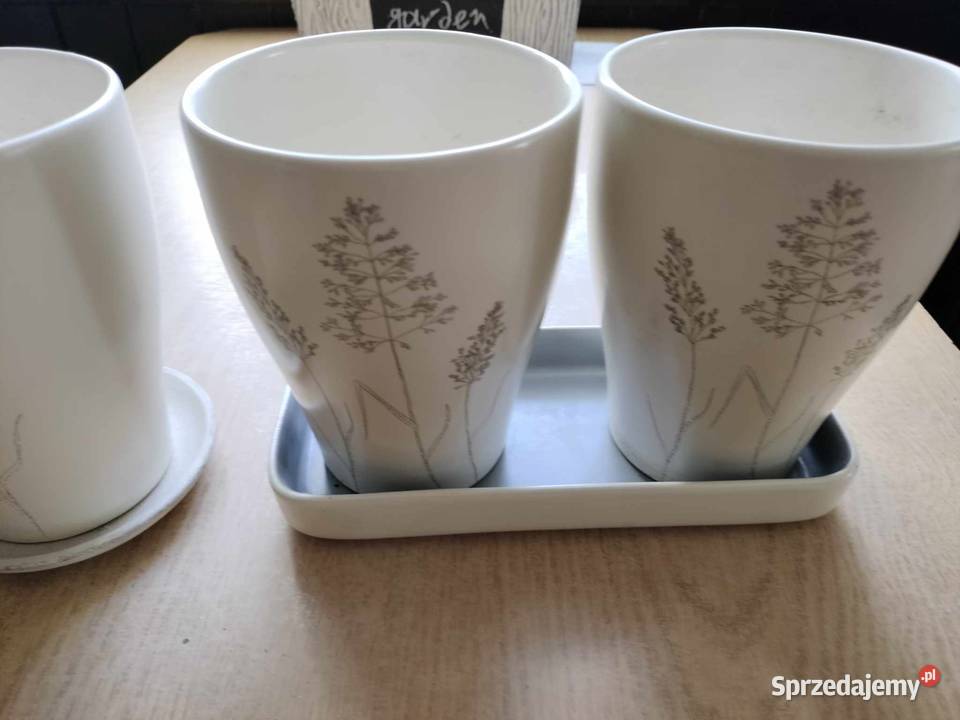 Doniczki ceramiczne zestaw 3 sztuk komplet Bielsko-Biała
