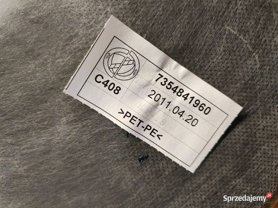 Wykładzina Boczek Bagażnika Lewy Fiat 500 2007 Pleszew