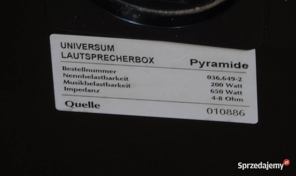 Kolumny imprezowe Pyramide 2 x 650 wat sprawne podkarpackie Jasło