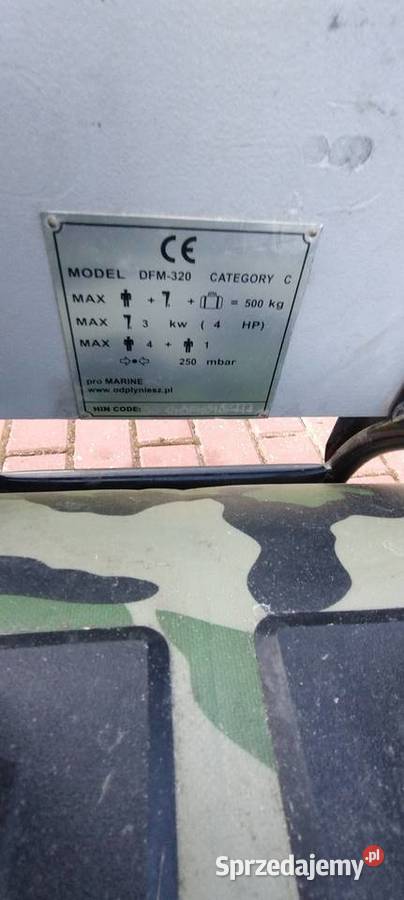 Ponton pro marine DFM 320 z twardą podłogą Chełm sprzedam