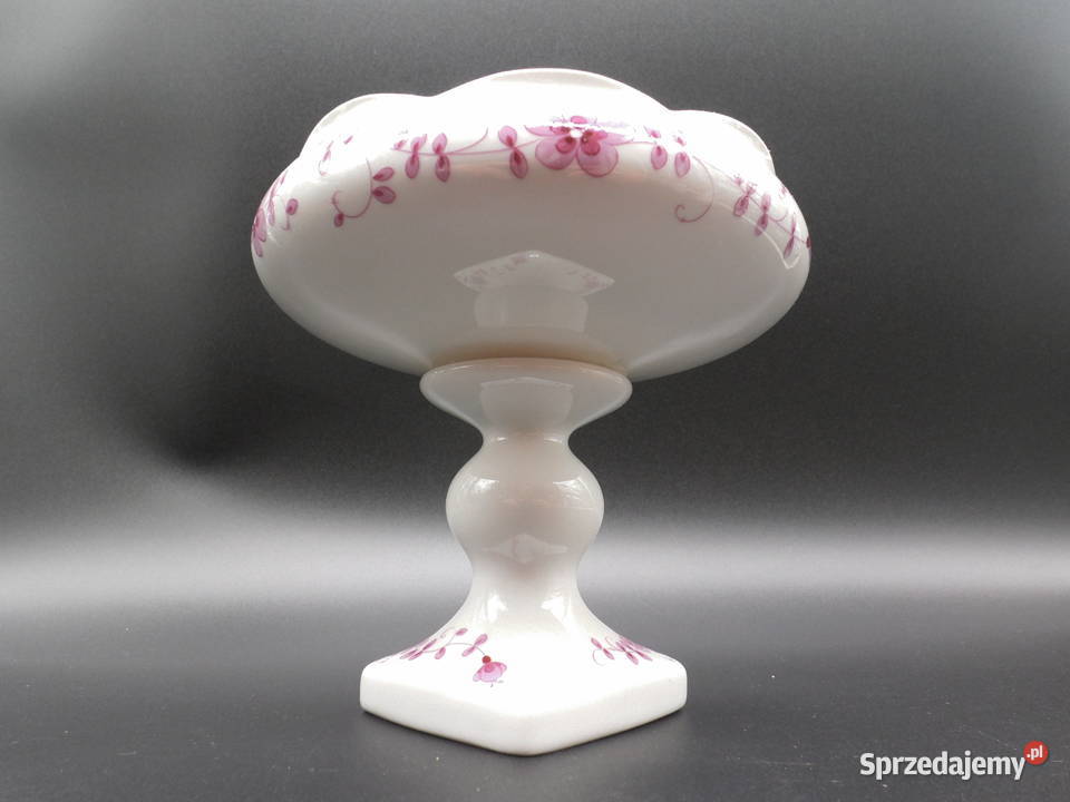Porcelanowa patera na nóżce Lichte ozdobiona wielkopolskie Raszków sprzedam