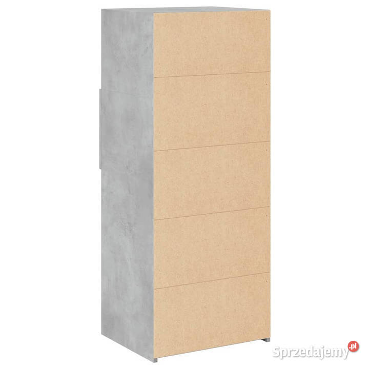 Wysoka szafka szarość betonu 50x425x124 WM846176 Pozostałe Warszawa