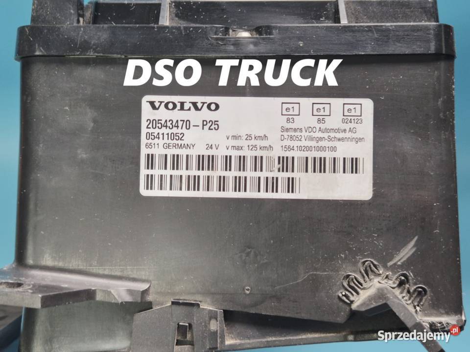 20543470P25 Licznik ZEGAR VOLVO VDO FH FM Deski rozdzielcze, konsole Zawichost