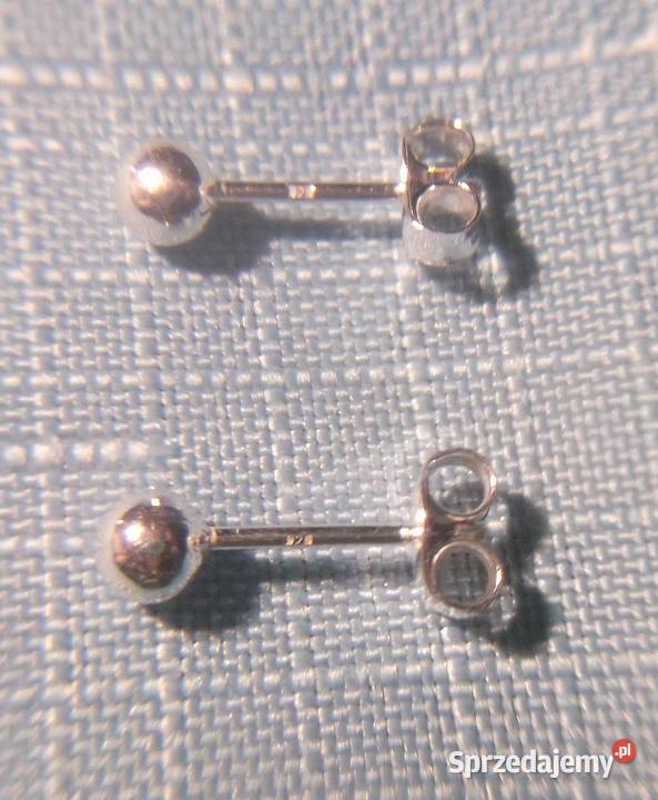 kolczyki srebro 925 sztyfty kulki srebro podlaskie Suwałki